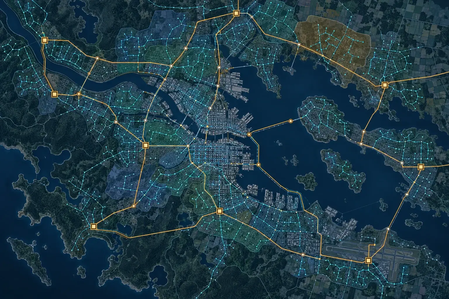 Electric utilities GIS map